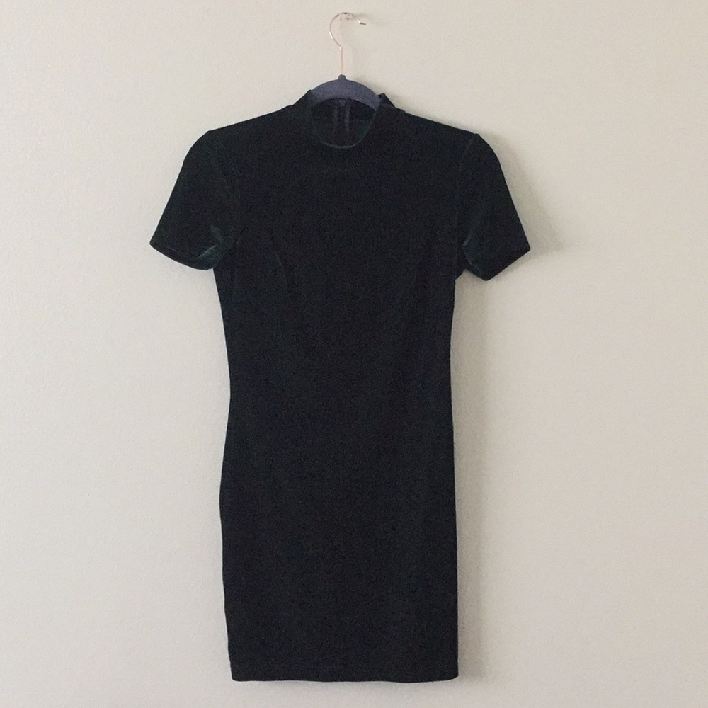 Emerald green velvet dress. Never worn!